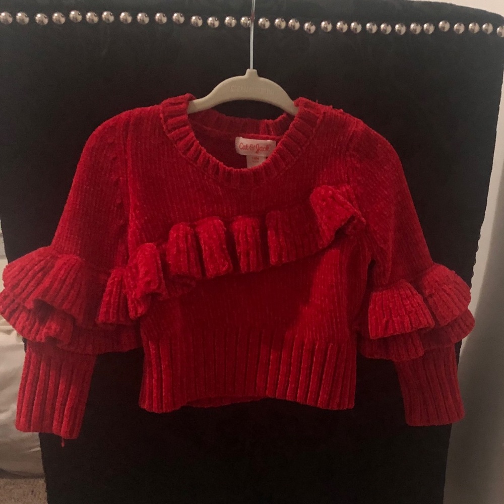 Red Cat & Jack Ruffle Sweater